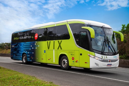 Primeiro ônibus rodoviário de passageiros 100% elétrico do País começa a rodar