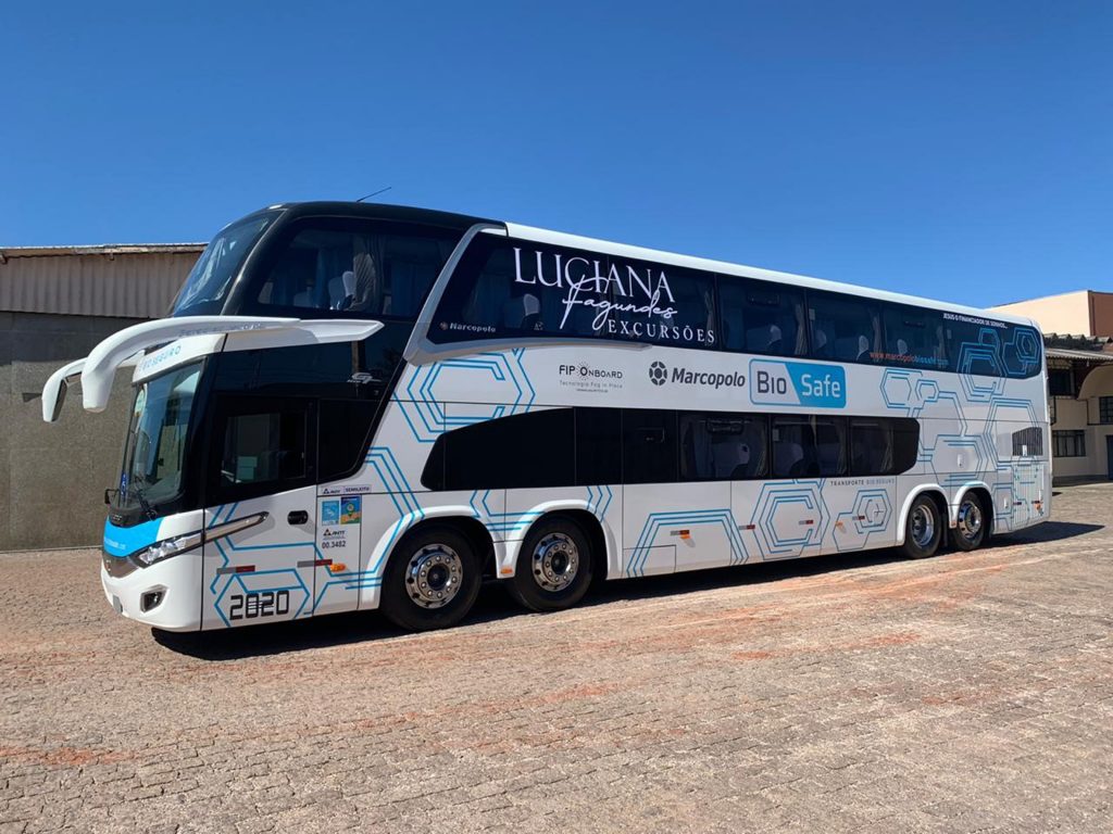 Paraná recebe primeiro ônibus de dois andares do Brasil com soluções Marcopolo BioSafe