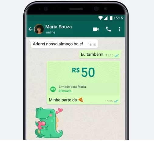 Parecer técnico sobre a transferência de dinheiro pelo Whatsapp