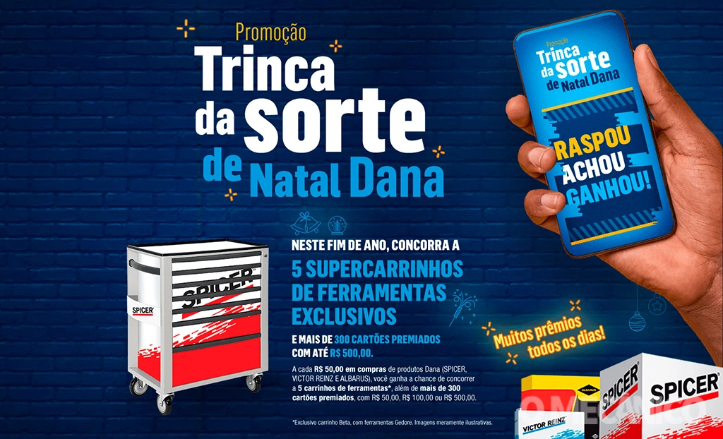 Dana lança promoção Trinca da Sorte para reparadores com prêmios todos os dias