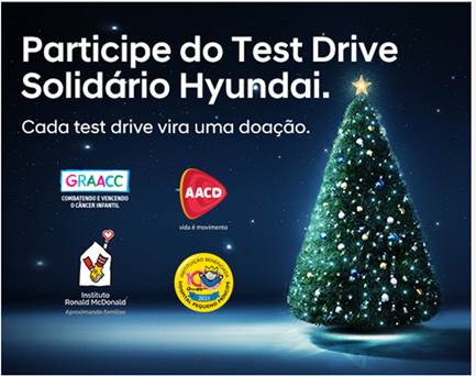 Hyundai lança campanha “Test Drive Solidário”