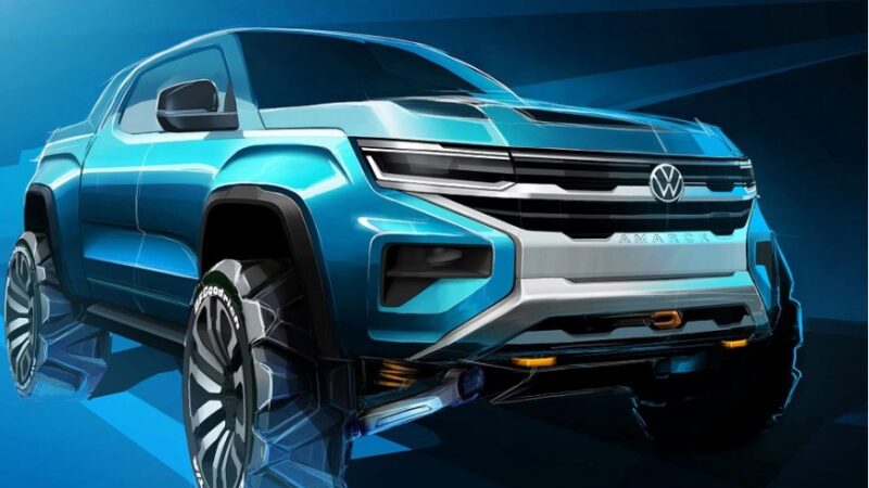 Volkswagen revela nova Amarok por inteiro em esboços