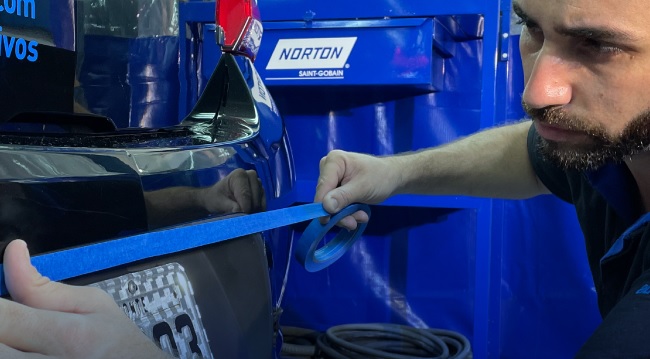 Norton Abrasivos lança fita crepe azul para mascaramento automotivo