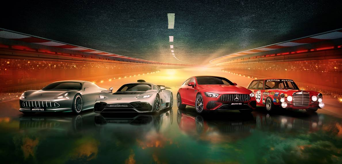 Mercedes-AMG celebra 55 anos de alta performance e traz novidades com eletrificação