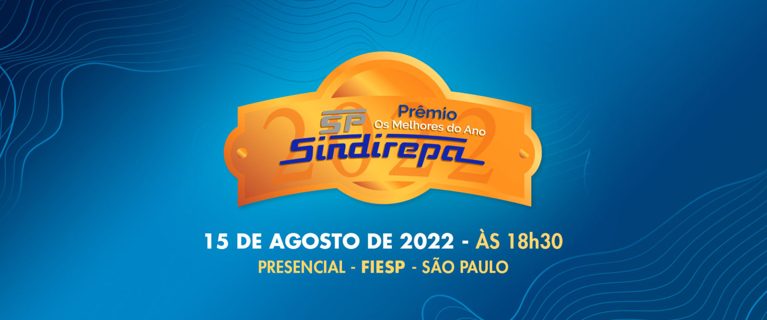 Prêmio Sindirepa-SP será presencial em 15 de agosto na sede da FIESP