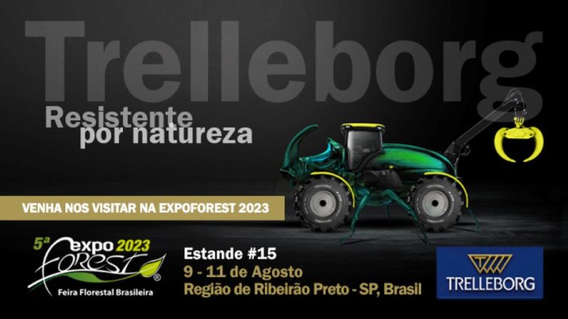 Trelleborg participa da Expoforest 2023 com soluções de pneus florestais