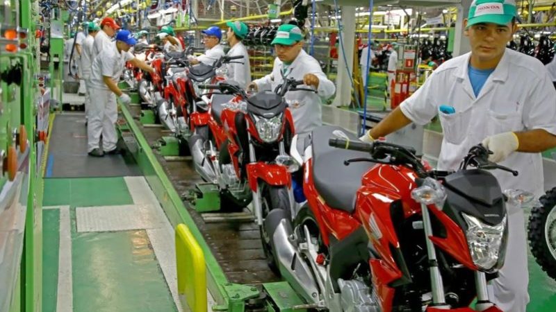 Indústria de motos passa de 1,3 milhão de unidades produzidas