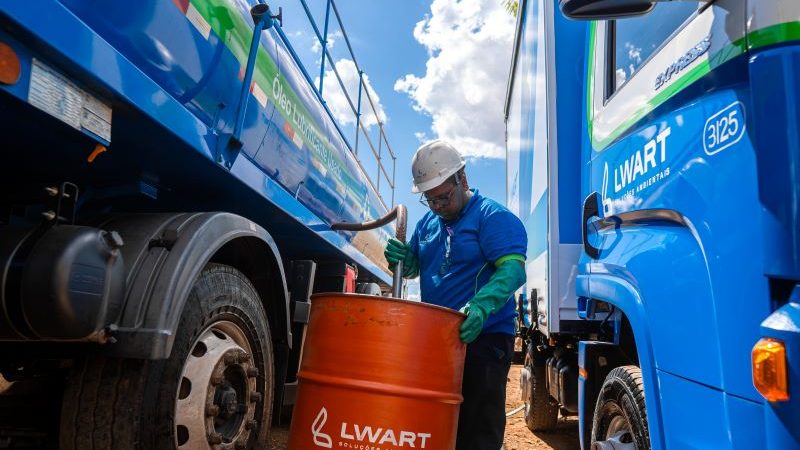 Qual o destino do óleo lubrificante usado nos caminhões e ônibus?