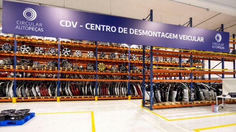 Centro de desmontagem reaproveita mais de 9 mil peças em seis meses de operação