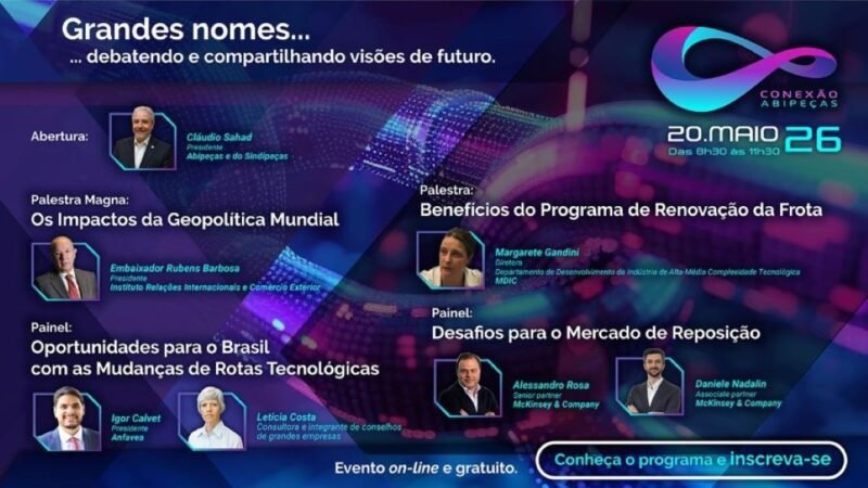 Grandes nomes e temas estarão no Conexão Abipeças