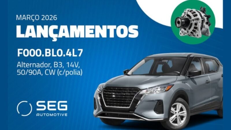 Alternador SEG Automotive oferece desempenho e confiabilidade para modelos Nissan