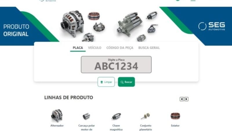 SEG Automotive lança busca por placa em catálogo online
