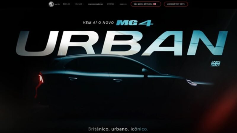 MG lança página exclusiva do modelo MG4 Urban programado para o Brasil