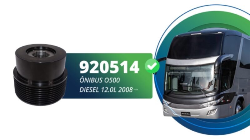 Instalação inadequada da polia do alternador OAD compromete desempenho de ônibus