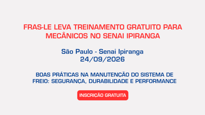 Fras-le promove palestra técnica gratuita sobre boas práticas na manutenção do sistema de freio