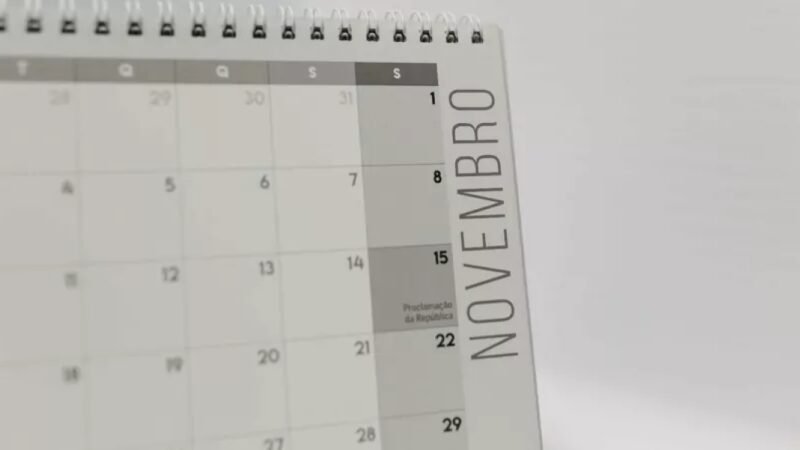Confira a agenda tributária de novembro de 2026